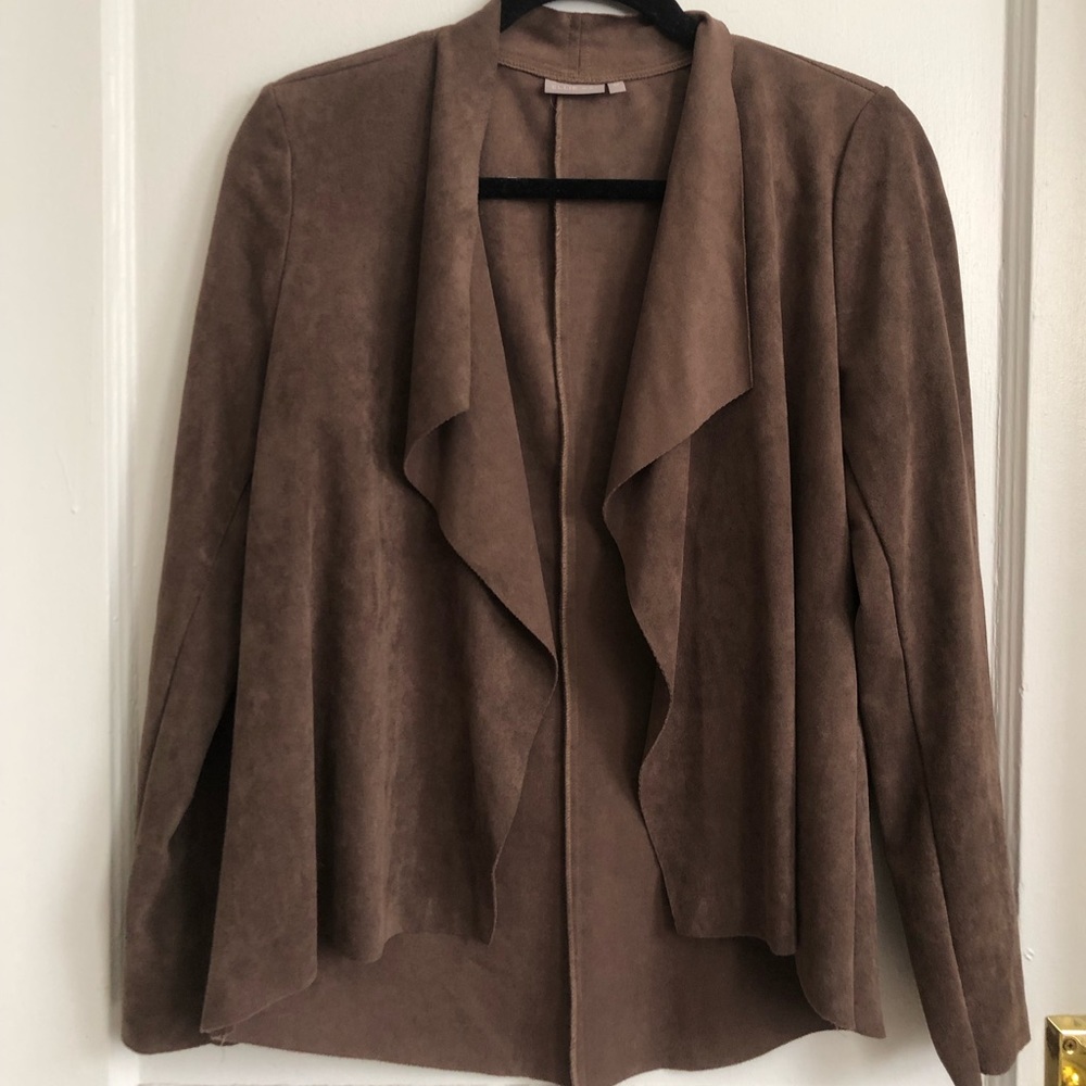 Ellie Kai Open Ultra Suede Jacket in Chocolate